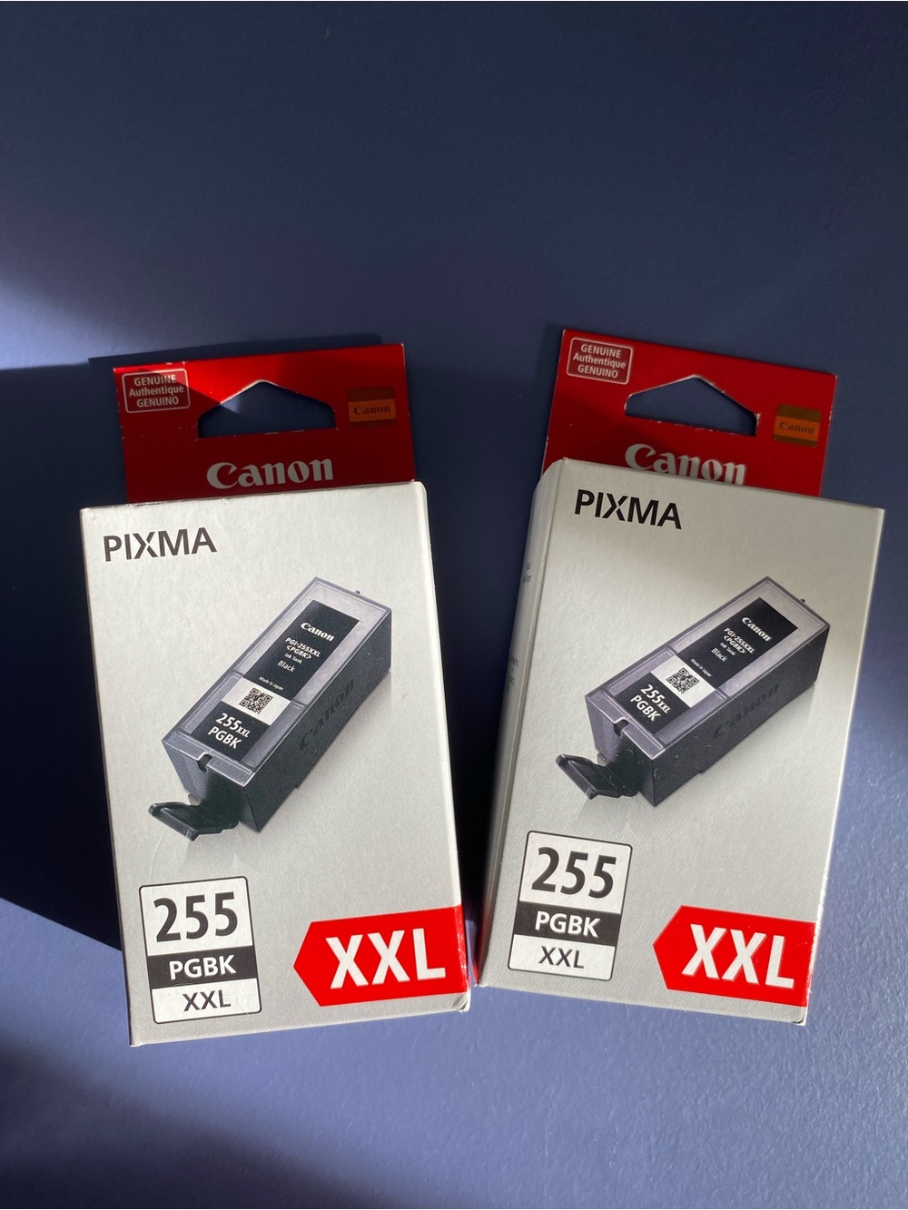 Genuine PIXMA 255 XXL Extra High Yield Ink Set (Lot of 2) - New